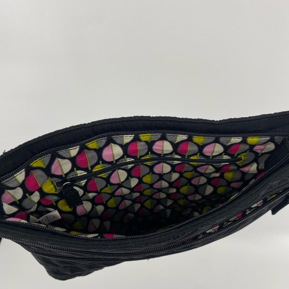 Vera Bradley Pleated Black Satchel - Picture 4 of 7